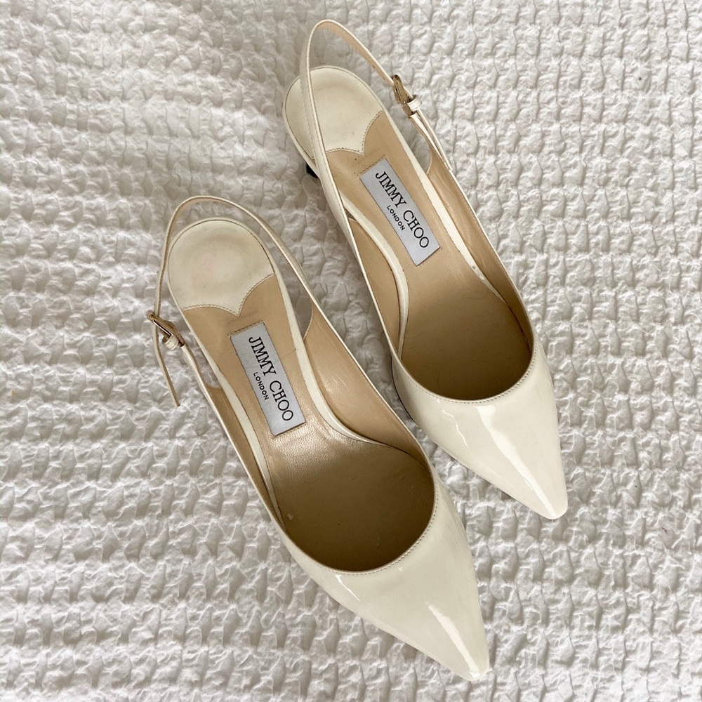 JIMMY CHOO slingback kitten heels